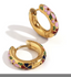 Lucia Enamel Hoops pink variant