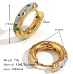 Lucia Enamel Hoops turquoise variant