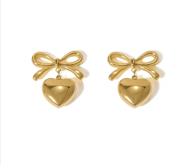 Luciana Heart Bow Earrings product image